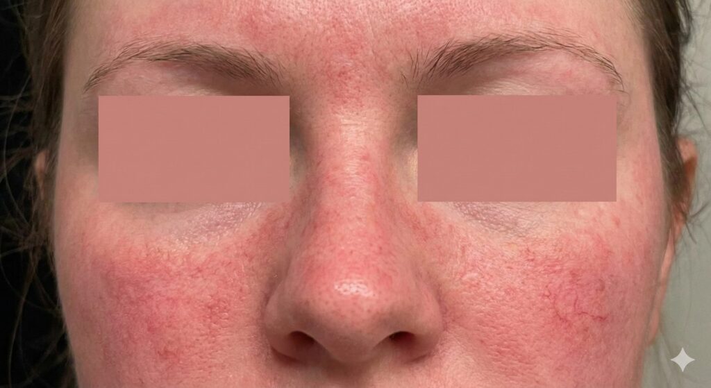 Rosacea treatment with IPL laser for facial redness in Layton Utah