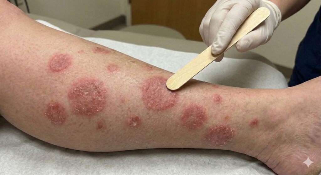 Rash on the lower leg diagnosed in Layton Utah